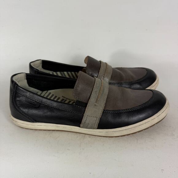 Taos Upward Loafer Women's 10 Black Brown Leather Slip-On Low Top Comfort - Picture 2 of 10